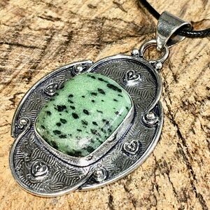 Ruby Zoisite Pendant 2 1/4”